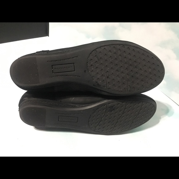 ROCKPORT Black Ankle Booties Zip Backs Size 9M - Picture 9 of 10